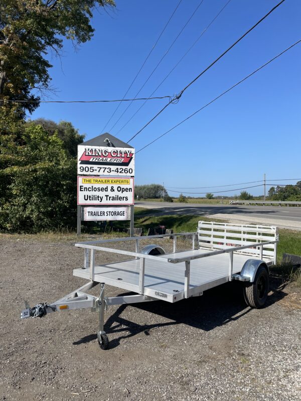 6'X12' Aluminum, 3500 Lbs Torsion Axle, Aluminum Floor, Bi Fold Rear Ramp, LED Lights, Tongue Jack, 2" Ball Coupler